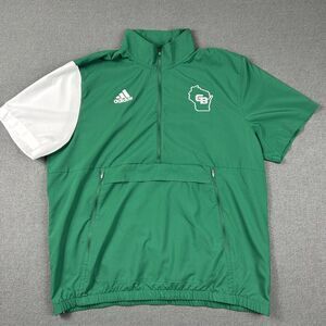 Adidas University of Wisconsin Green Bay Shirt Mens Large Warm Up Aero Ready Zip